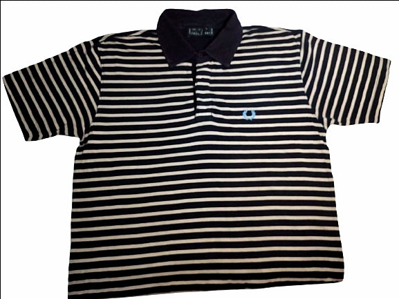 Stylish Black & White Striped Polo – Cool, Comfy & Casual