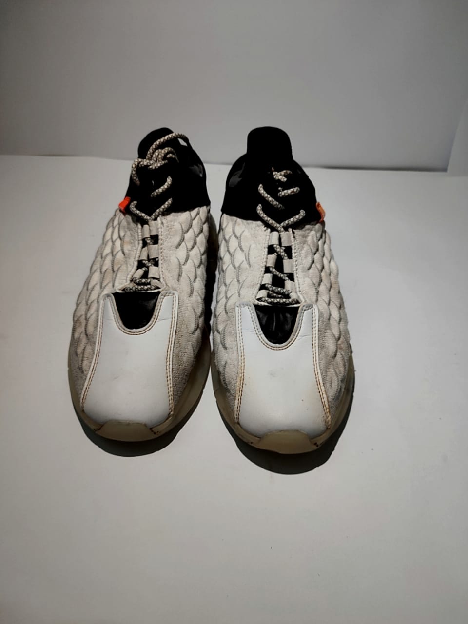 FlyCore “Dragon Skin” – White/Black with Transparent Sole | Futuristic Street Kicks (Thrifted)