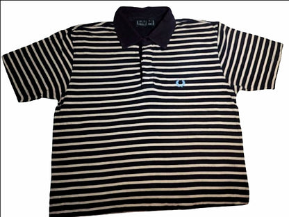 Stylish Black & White Striped Polo – Cool, Comfy & Casual