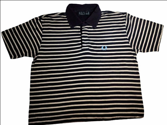 Stylish Black & White Striped Polo – Cool, Comfy & Casual