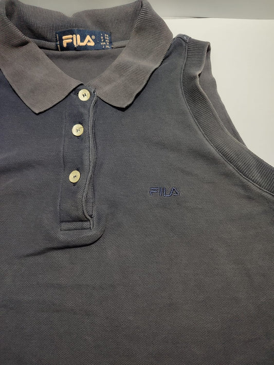FILA Sleeveless Black Polo – Sporty & Cool Look