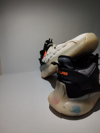 FlyCore “Dragon Skin” – White/Black with Transparent Sole | Futuristic Street Kicks (Thrifted)