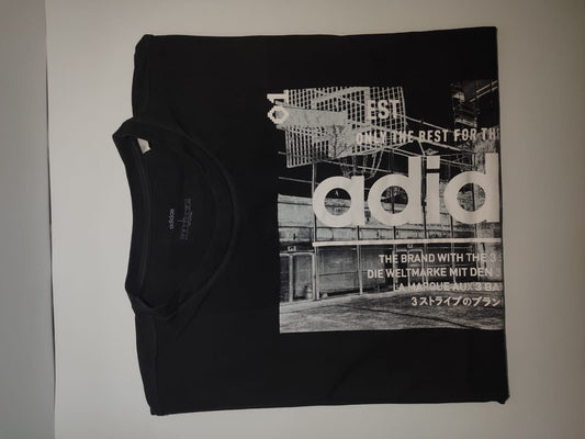 Original Adidas Black Graphic T-Shirt – Stylish Streetwear