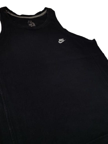 Nike Sleeveless Tank Top – Classic Black with White Logo