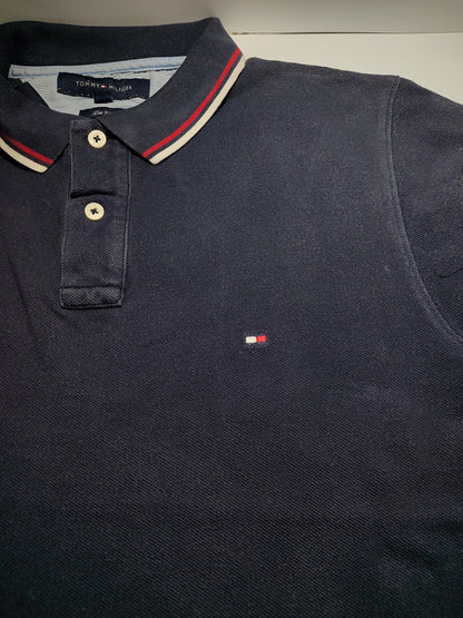 Tommy Hilfiger Polo Shirt – Navy Blue with Iconic Logo and Trim