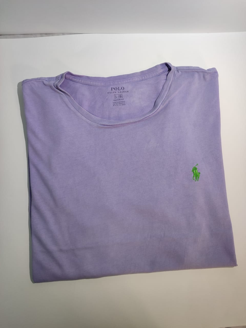 Polo Ralph Lauren Custom Fit T-Shirt – Lavender with Green Logo