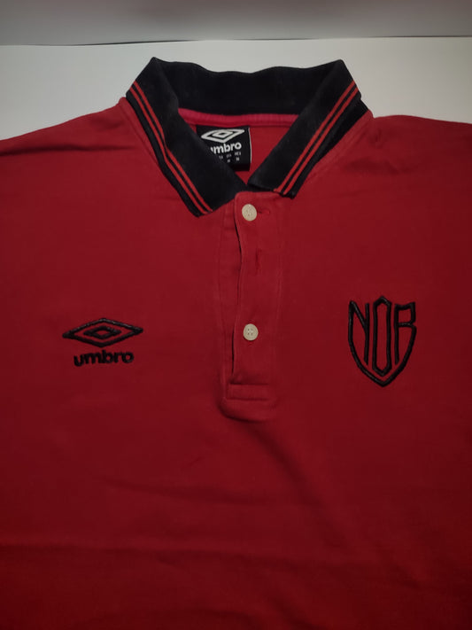 Original Umbro Red Polo Shirt – Bold Look with Black Collar Trim