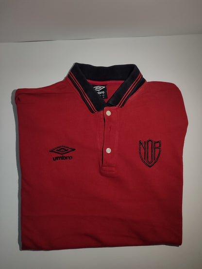 Original Umbro Red Polo Shirt – Bold Look with Black Collar Trim