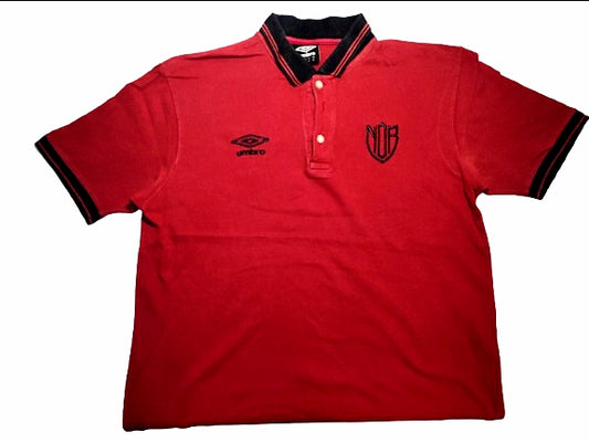 Original Umbro Red Polo Shirt – Bold Look with Black Collar Trim