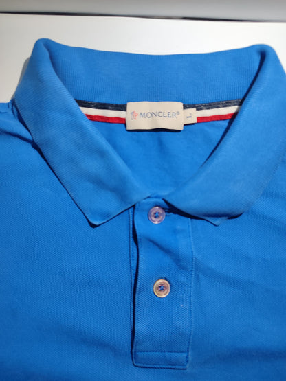 Stylish Blue Polo Shirt – Classic Fit with Sleeve Stripe Design