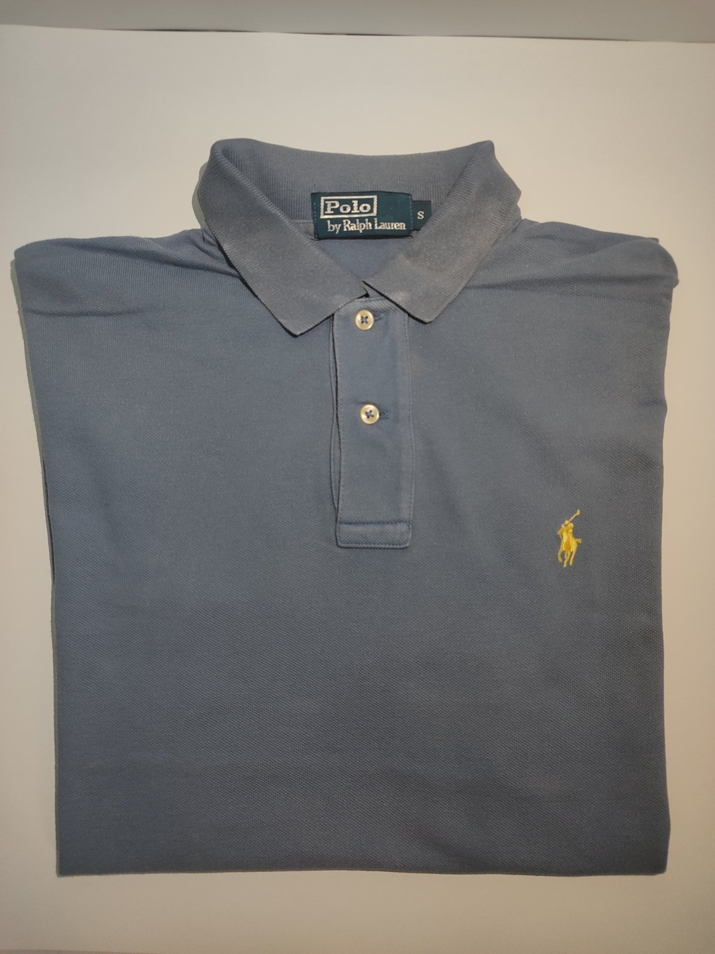 Original Polo Ralph Lauren Shirt – Classic Blue with Yellow Logo