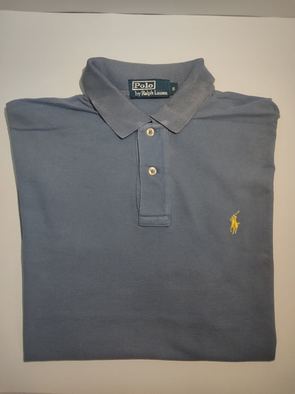 Original Polo Ralph Lauren Shirt – Classic Blue with Yellow Logo
