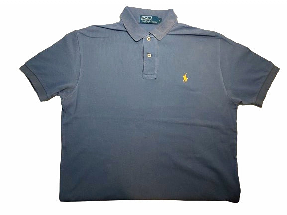 Original Polo Ralph Lauren Shirt – Classic Blue with Yellow Logo