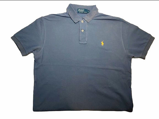 Original Polo Ralph Lauren Shirt – Classic Blue with Yellow Logo