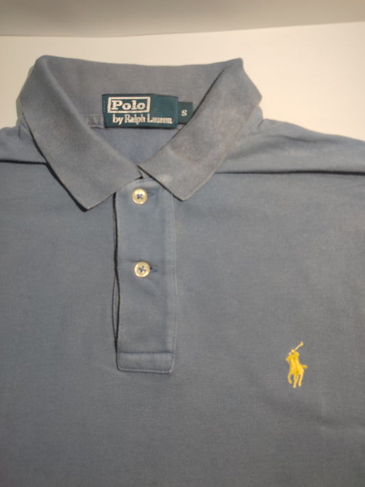Original Polo Ralph Lauren Shirt – Classic Blue with Yellow Logo